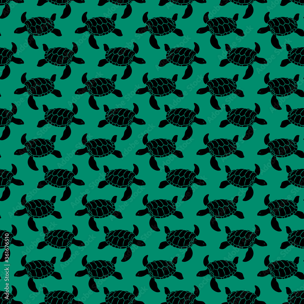 Simple turtle seamless repeat pattern background Simple turtle seamless repeat pattern background