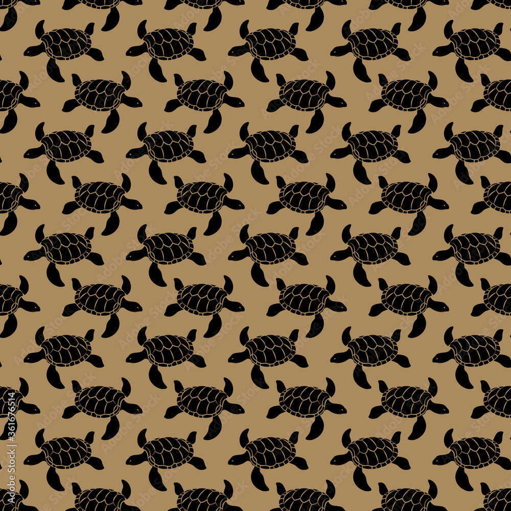 Simple turtle seamless repeat pattern background Simple turtle seamless repeat pattern background