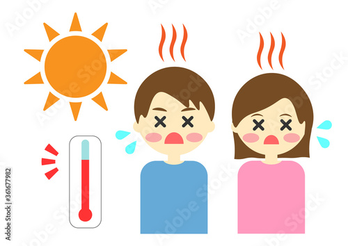 熱中症　対策　夏　男女　heatstroke