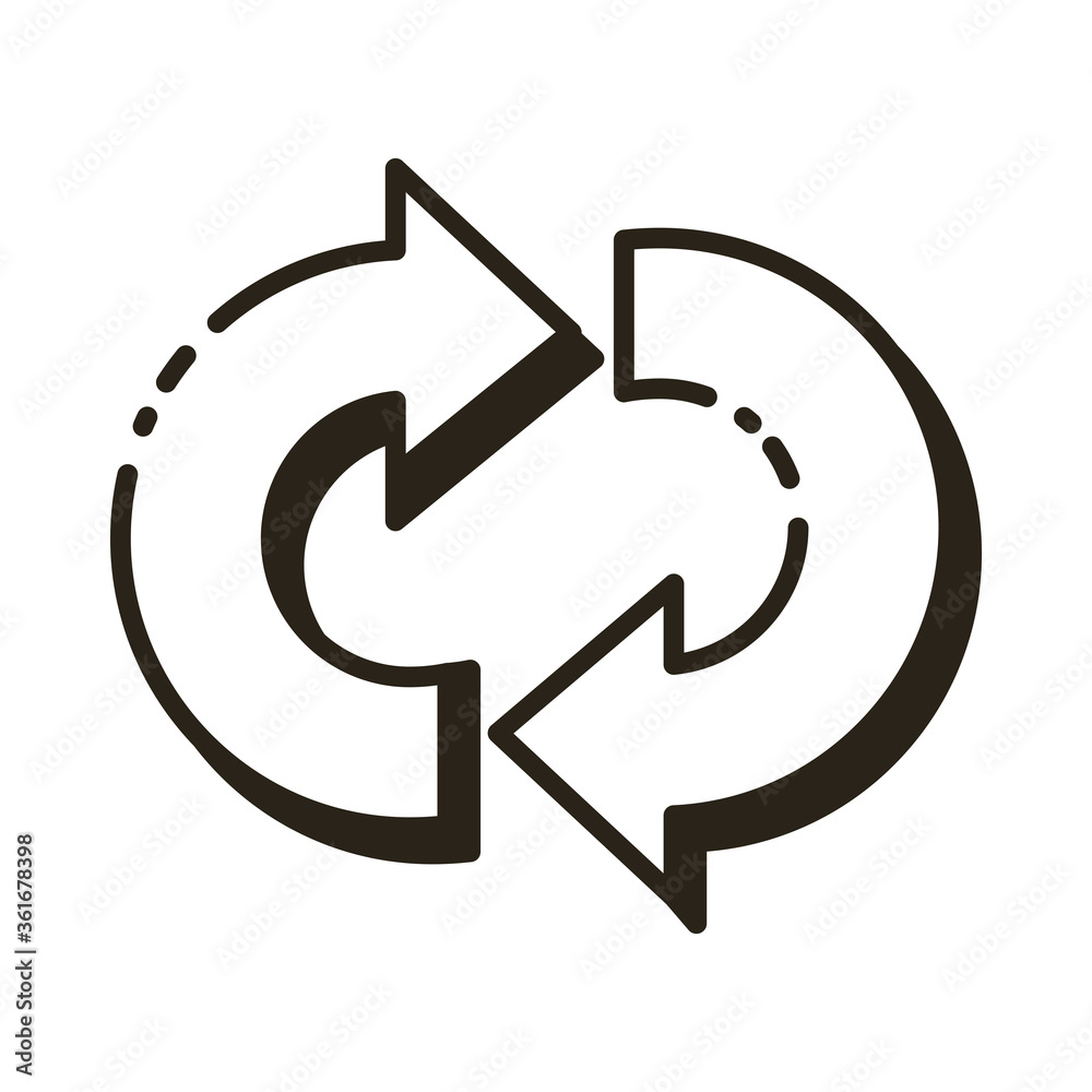 arrow reload line and fill style