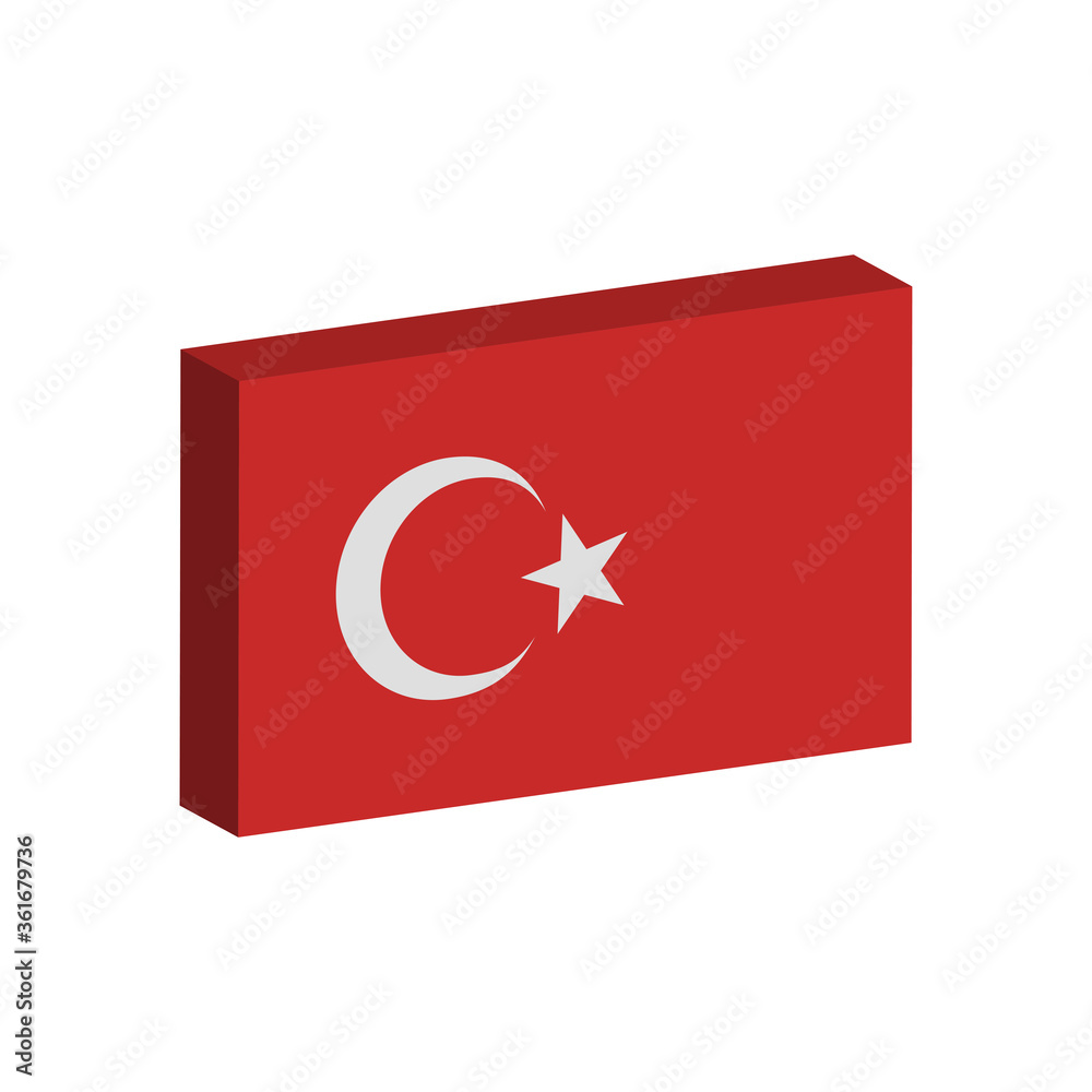 3D flag of Turkey 3D flag of Turkey
