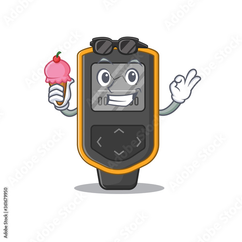 A Caricature design concept of dive computer with cone ice cream