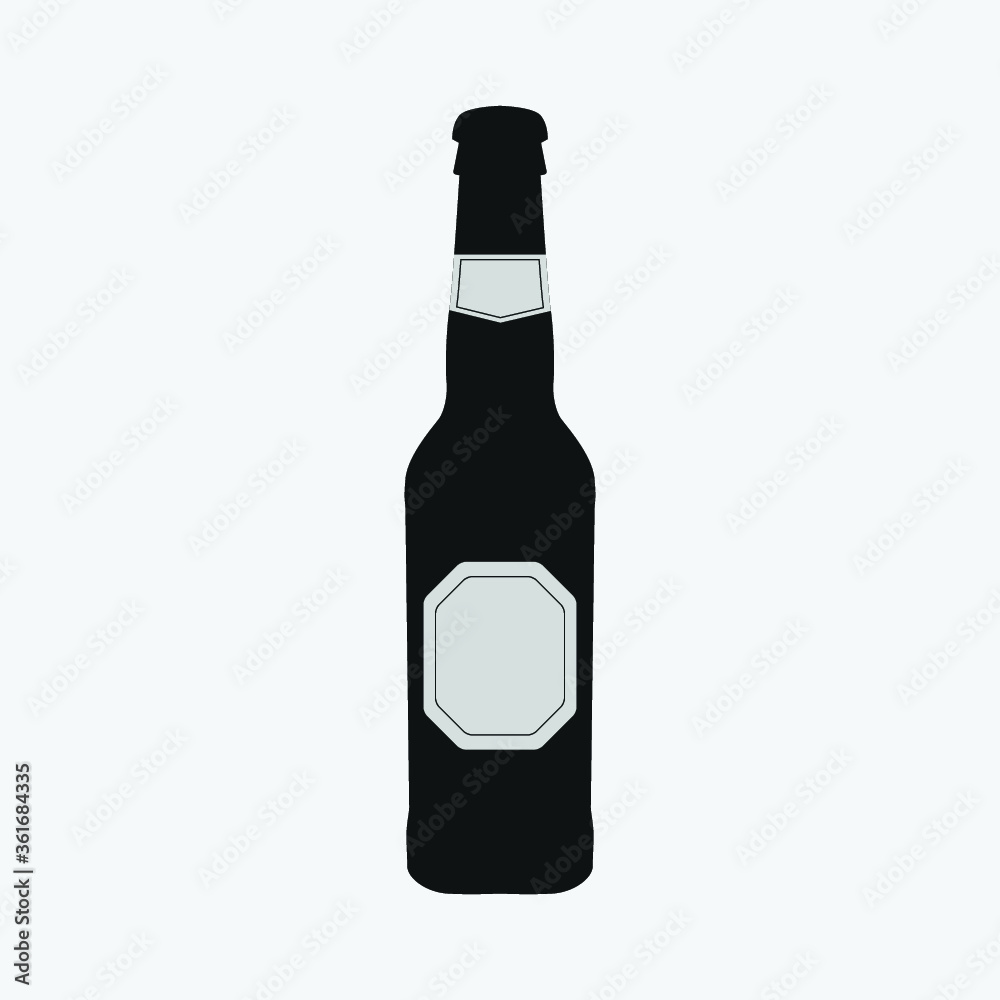 Beer/wine bottle icon alcohol drink vector