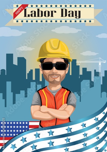 Happy labor day poster