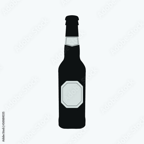 Beer/wine bottle icon alcohol drink vector