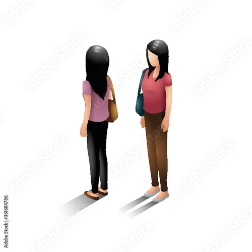 Isometric women