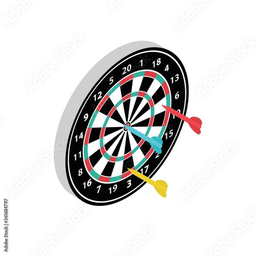 Isometric dartboard