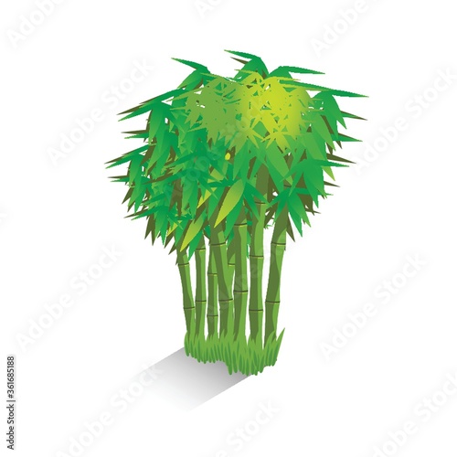 Papier peint Isometric bamboo trees