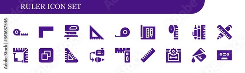 ruler icon set