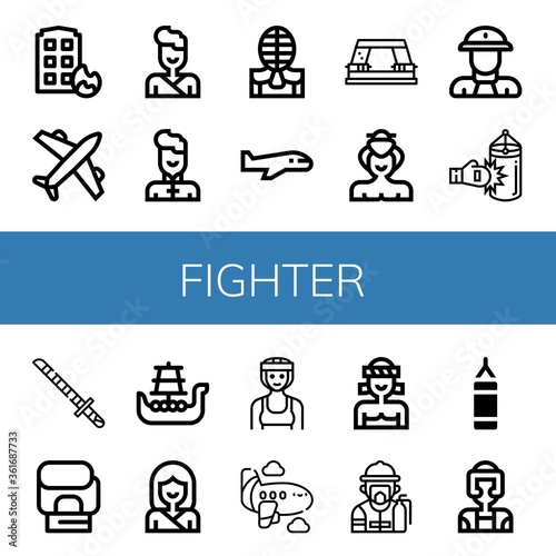fighter icon set
