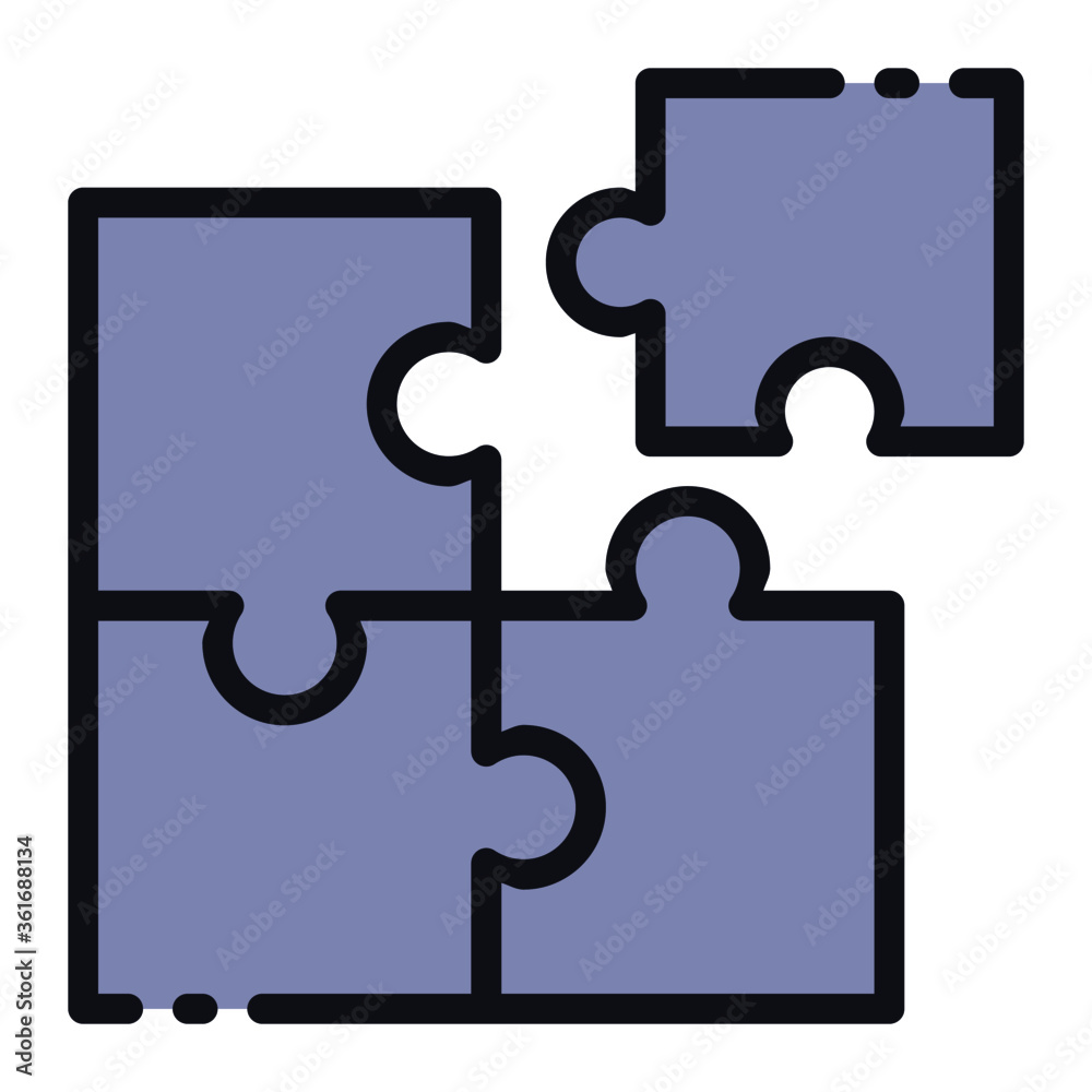 Puzzle. icon with dashed line style and perfect pixels. Suitable for website design, logos, applications and UI. Puzzle. icon with dashed line style and perfect pixels. Suitable for website design, logos, applications and UI.