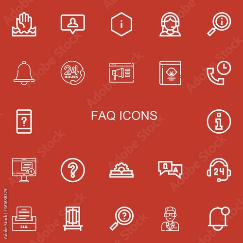 Editable 22 faq icons for web and mobile © Nadir