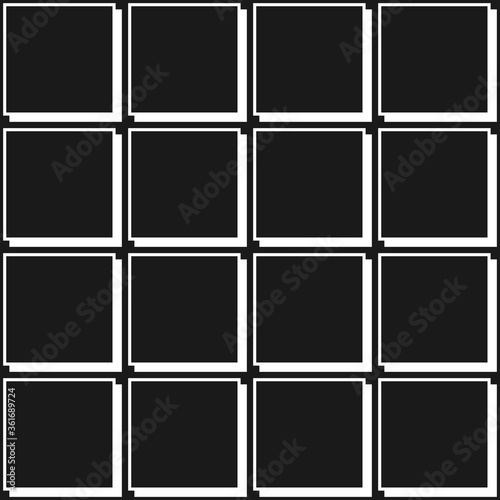 Seamless geometric pattern with square tiles
