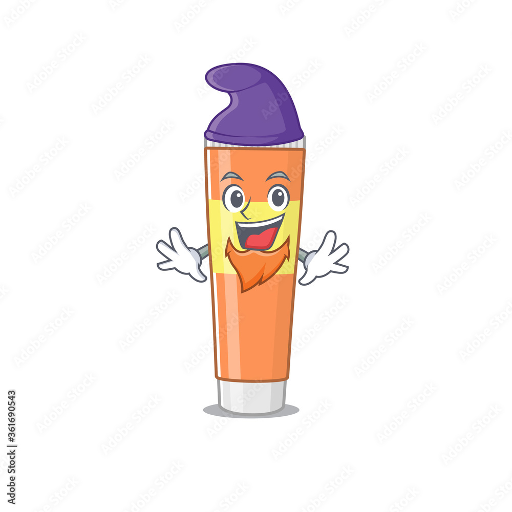 A gorgeous cartoon design of toothpaste as an Elf fairytale character A gorgeous cartoon design of toothpaste as an Elf fairytale character