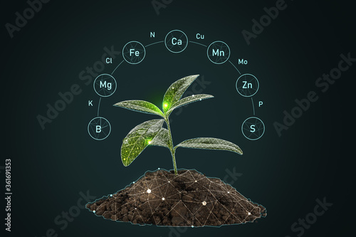 Heap of soil with specified...