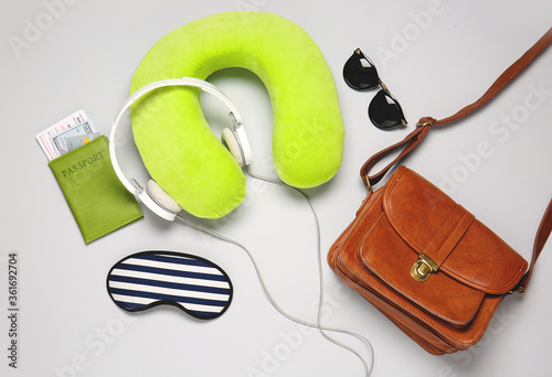 Travel accessories on light...