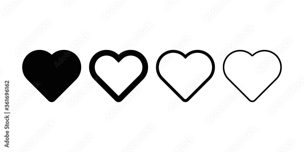 love symbol, heart icon vector 