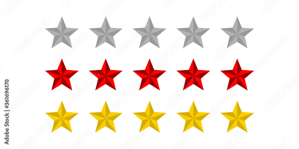 5star sets icon symbol vector 5star sets icon symbol vector