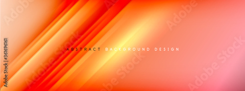 Motion concept neon shiny lines on liquid color gradients abstract backgrounds. Dynamic shadows and lights templates for text