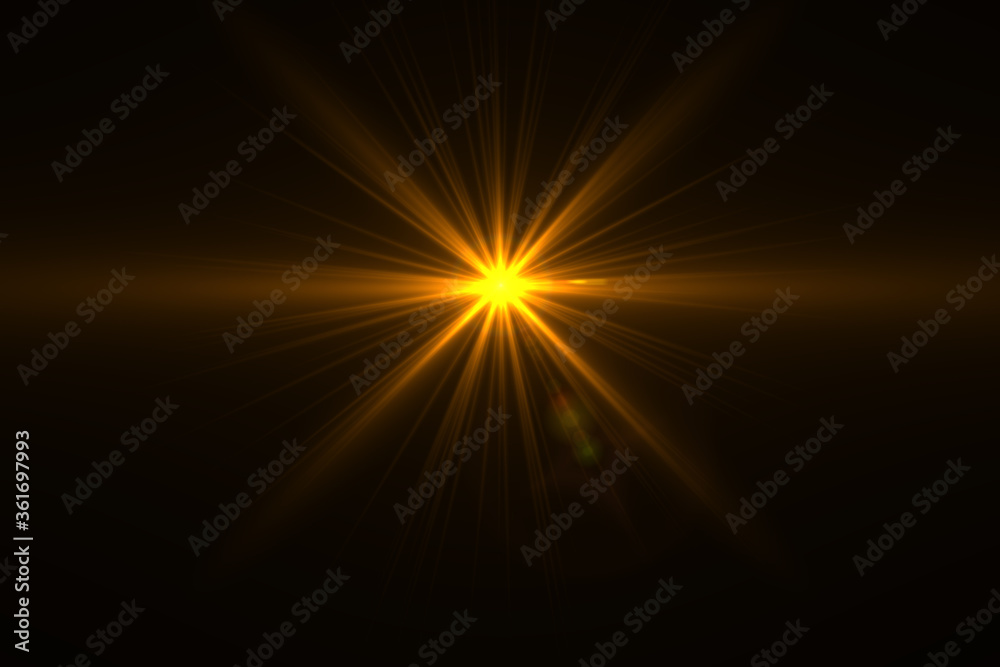 Beautiful optical lens flare effect