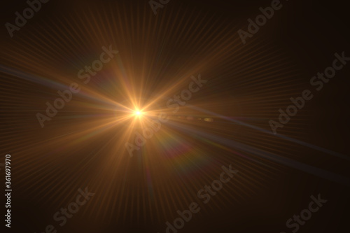 Beautiful optical lens flare effect