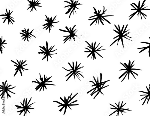 White and black vector. Grunge background. Abstract brush pattern.