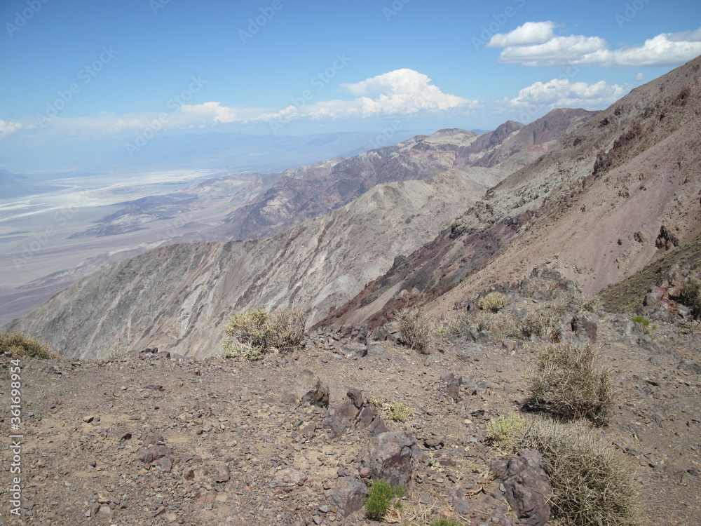 View on the arid landscape of the  Death Valley National Park, California, USA
