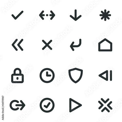 Simple basic minimal line icon