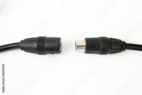 television cable on a white background