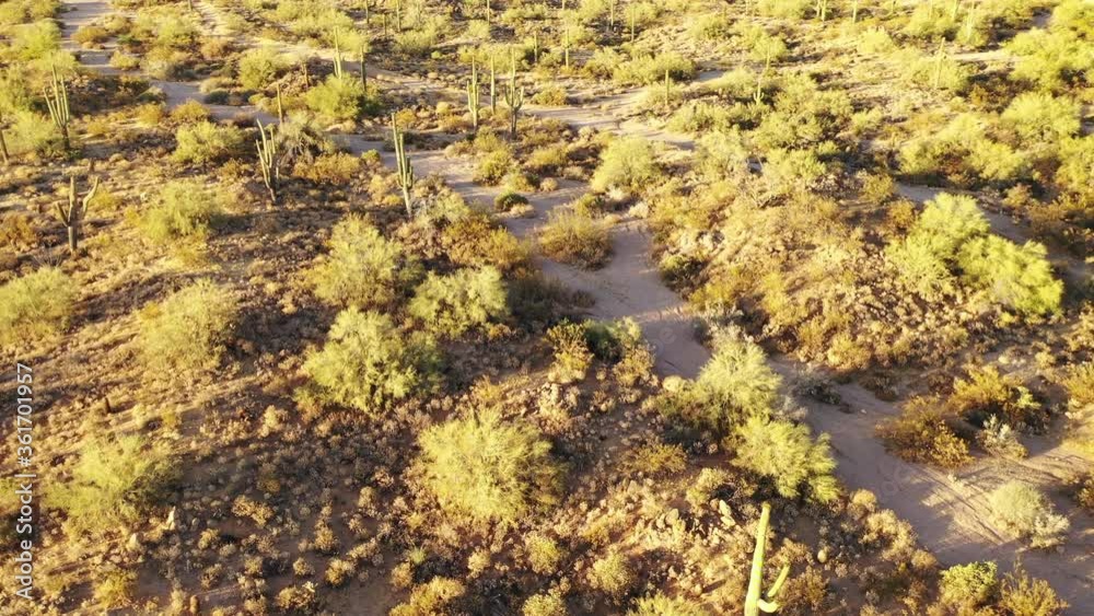 A 4k high resolution aerial view of the Sonoran desert in Arizona. A 4k high resolution aerial view of the Sonoran desert in Arizona.