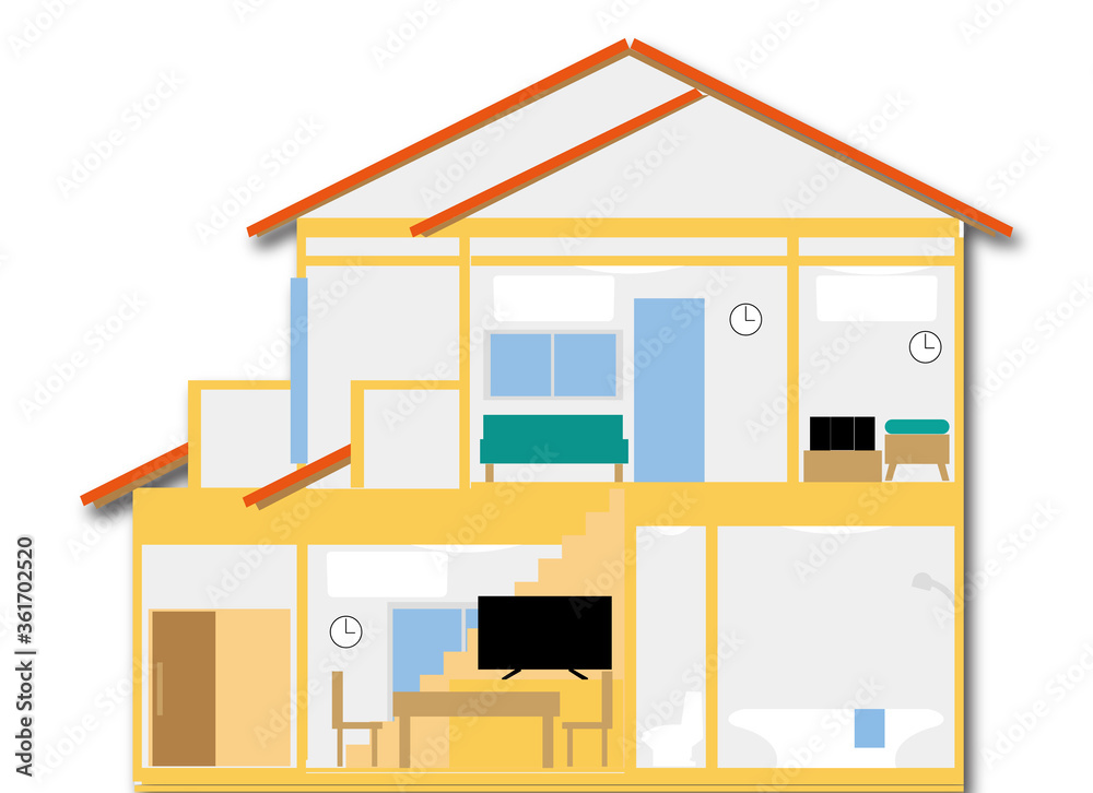 家, 時計, かわいい, クロック, 壁, 机, キッチン, テーブル, コンロ, 家事, 家電, 葉, 背景, リビング, 青空, 建物, 街, ソーラー, 窓, 椅子, 暖房, マンション, 新築, 町, 街並み, 景色, 不動産, 生活, クーラー, エアコン, 住まい, インテリア, 枠, フレーム, お風呂, 子供部屋, 家族, ガス, 日常, カーテン, 屋根, 家具, 床, フローリ