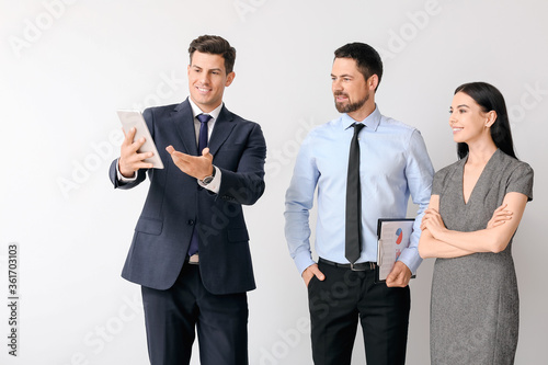 Group of business people on...
