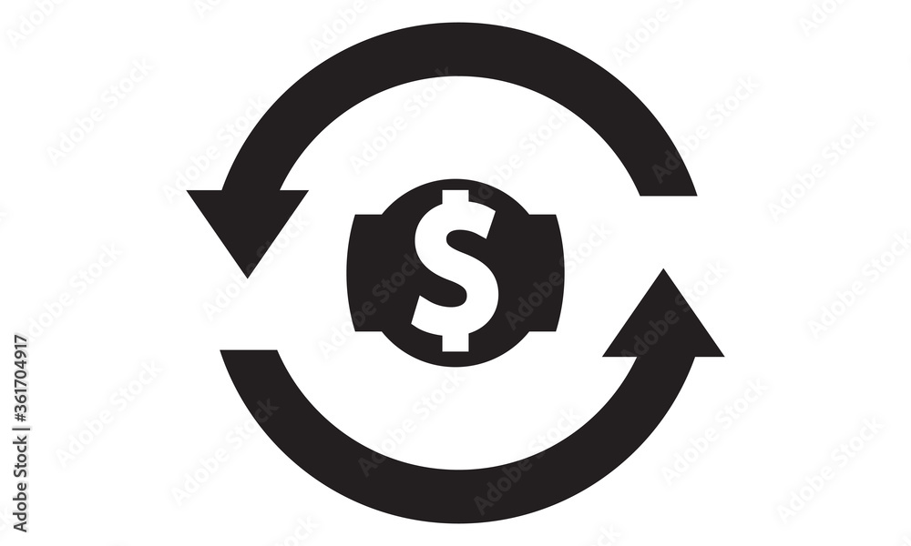 Currency exchange icon. vector graphics Currency exchange icon. vector graphics