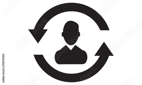 Customer target icon vector graphics
