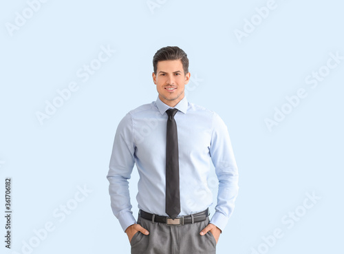 Young businessman in stylis...