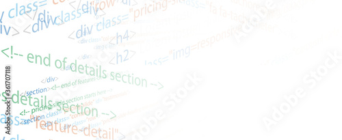 Software development abstract technology code and script background
