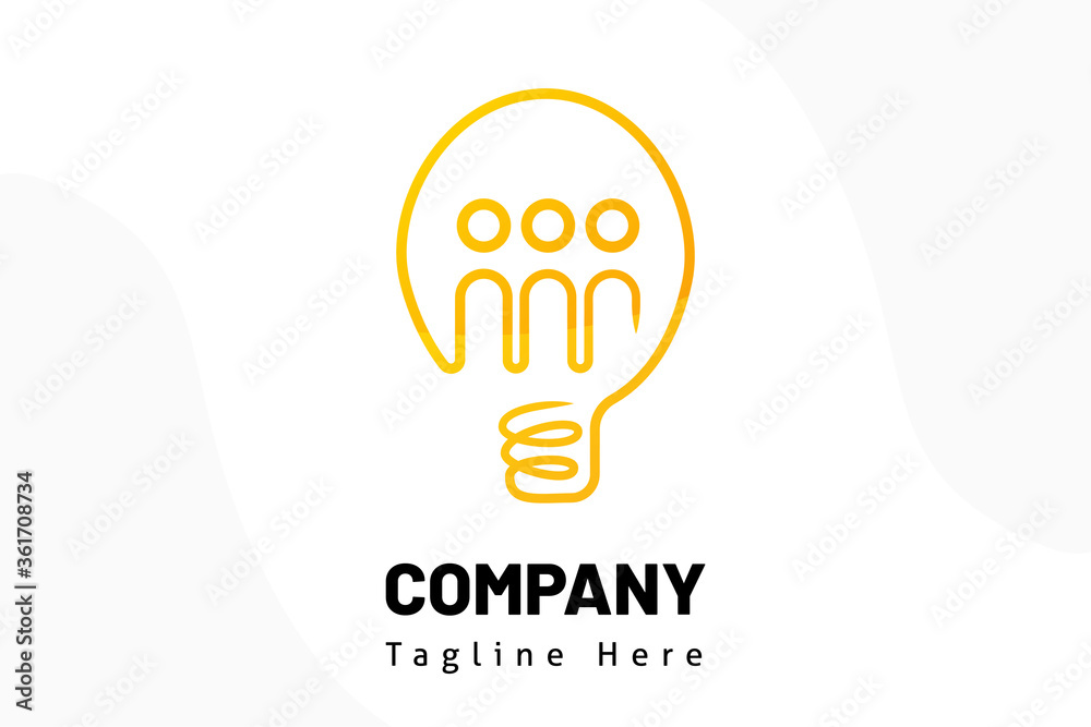 bulb lamp Logo Template Team abstract bulb lamp Logo Template Team abstract
