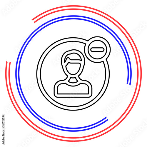 Remove Friend vector icon