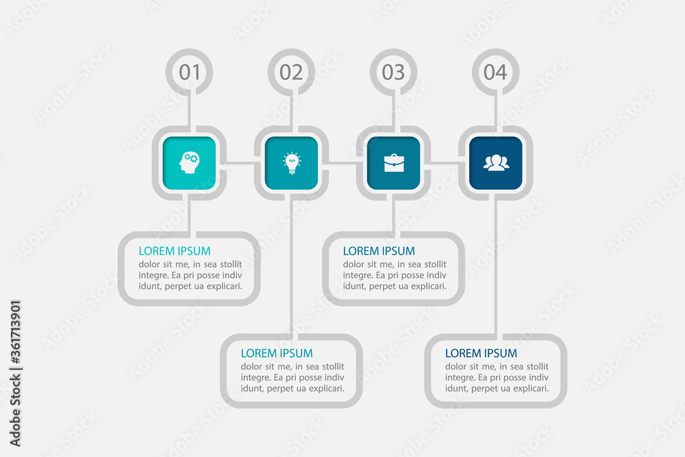 Vector infographic template with 4 steps or options. Timeline, data presentation, business concept design for web, brochure, diagram. Vector infographic template with 4 steps or options. Timeline, data presentation, business concept design for web, brochure, diagram.