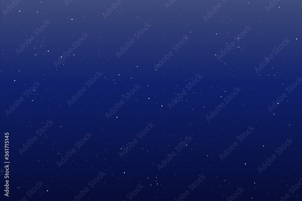 Fototapeta premium Backdrop of gradient night sky with multilayered stars. Vector illustration. 