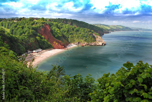 Obraz na płótnie Oddicombe Beach, Babbacombe Bay, Devon