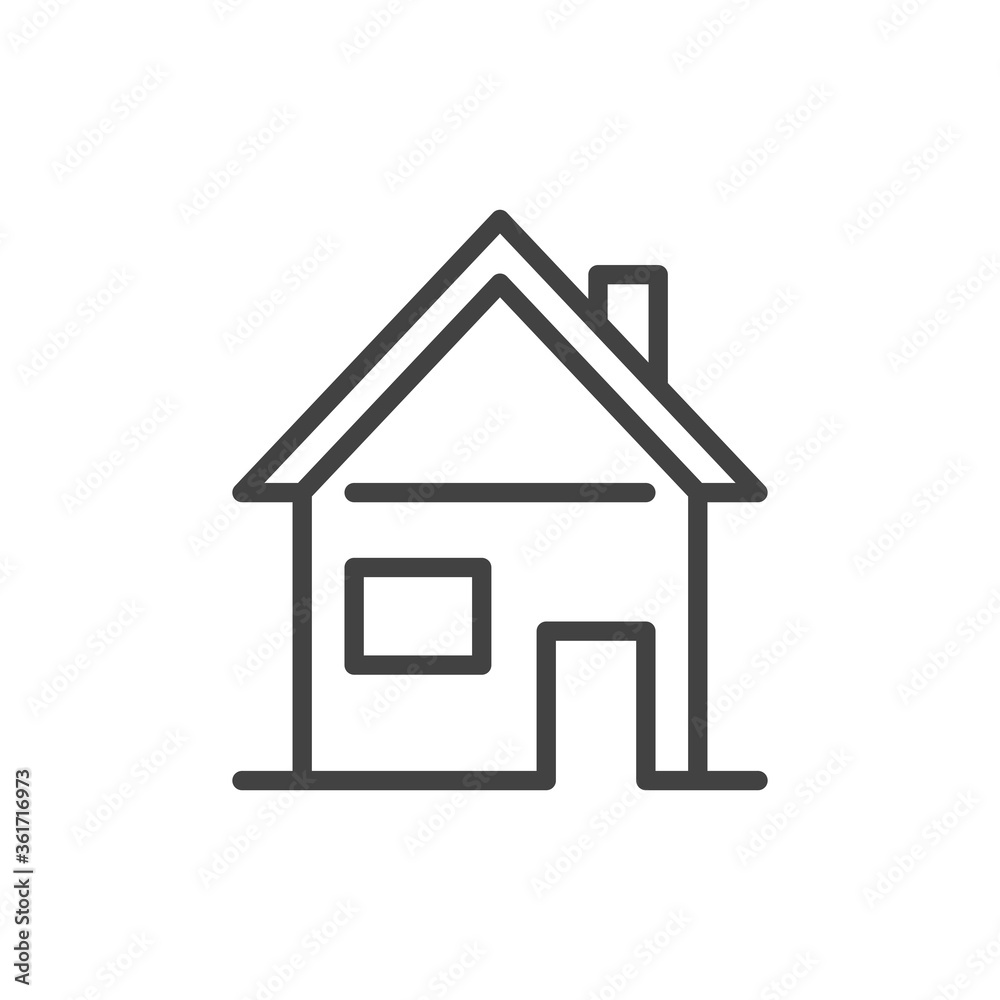 Home outline icon. Real estate concept. Vector illustration. Home outline icon. Real estate concept. Vector illustration.