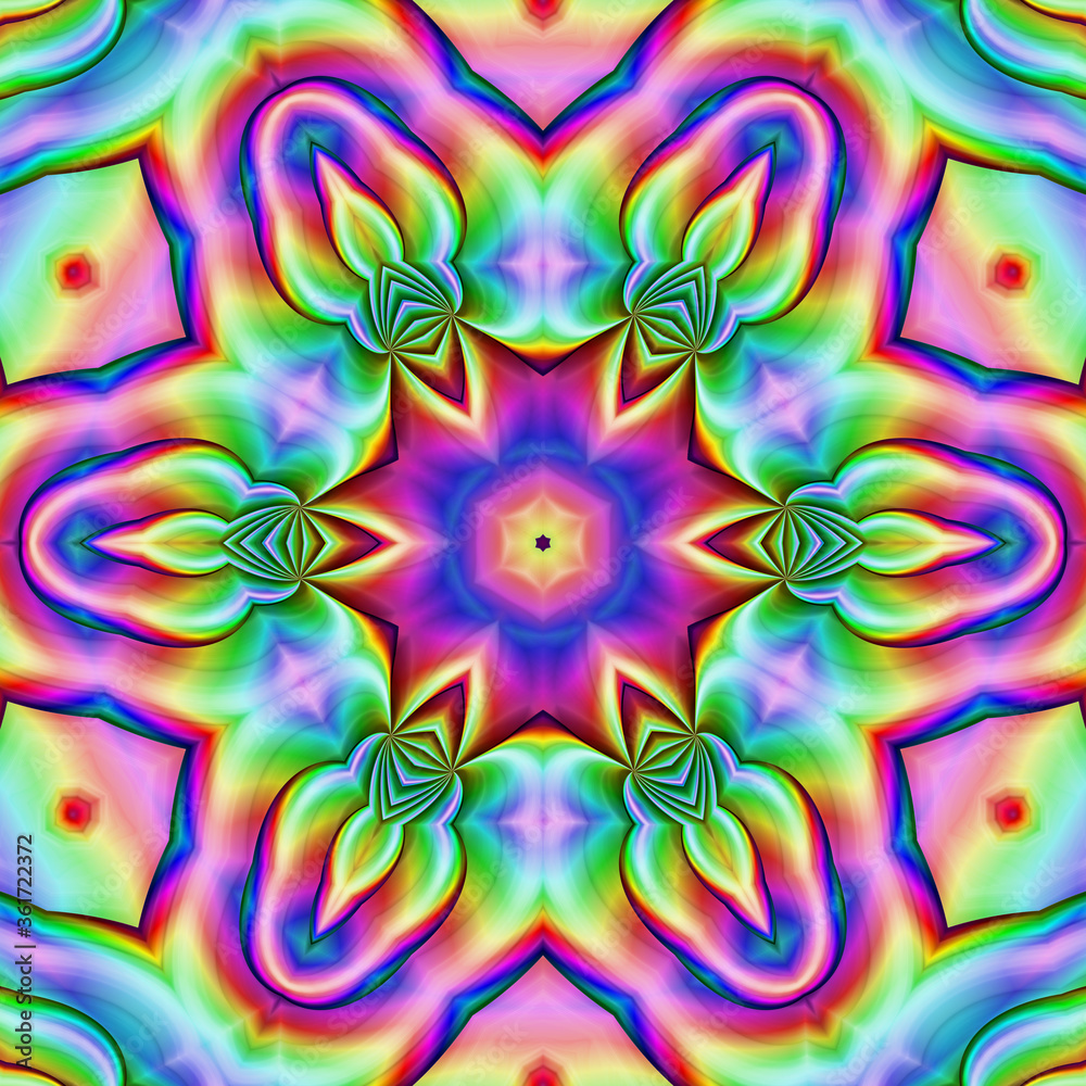 abstract colorful hexagon graphic