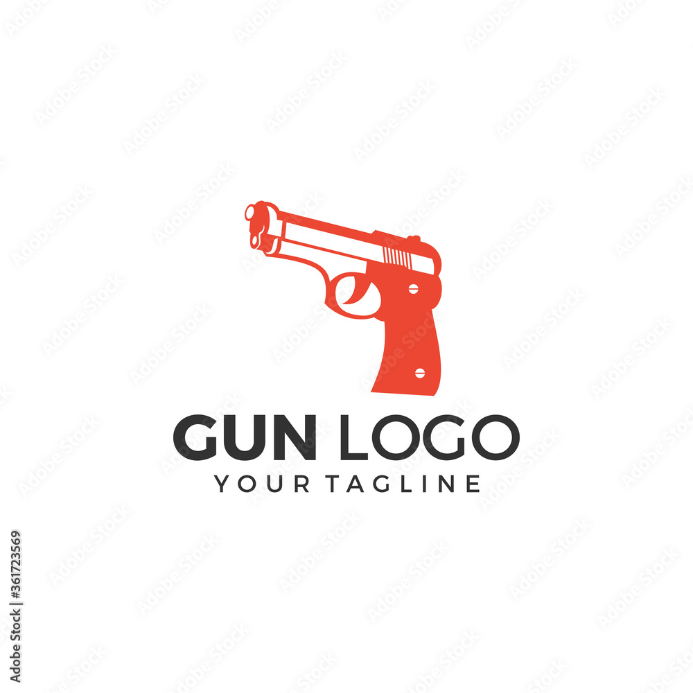 Gun Logo Template. Military and Weapon Logo Design vector illustration  Stock Vector | Adobe Stock