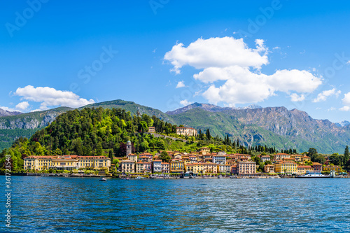 Panorama landscape of Bellagio village on the Italian Riviera of Lake Como © PhotoFires
