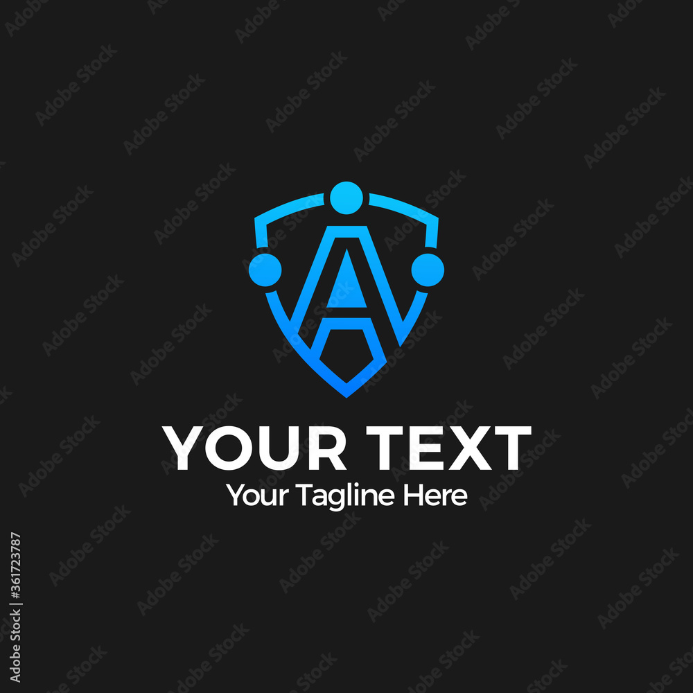 Initial letter A logo vector design template