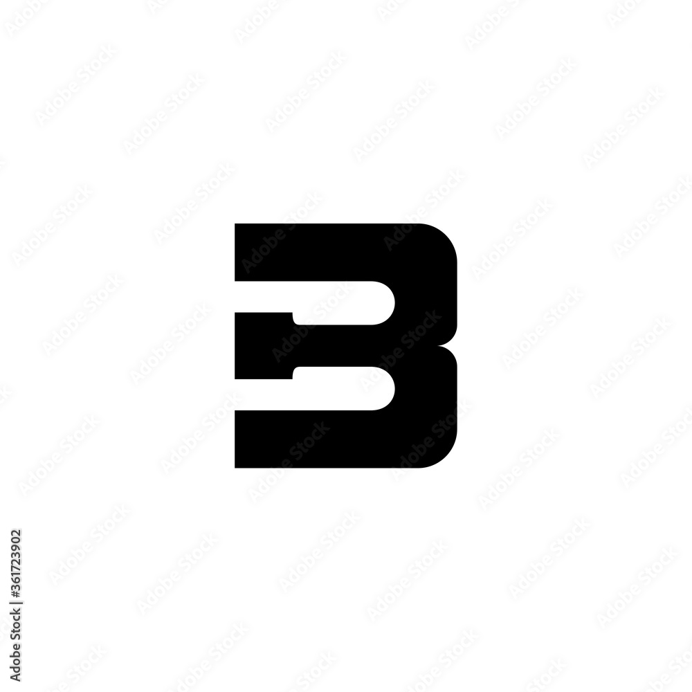 initial letter B logo, line art style design template initial letter B logo, line art style design template