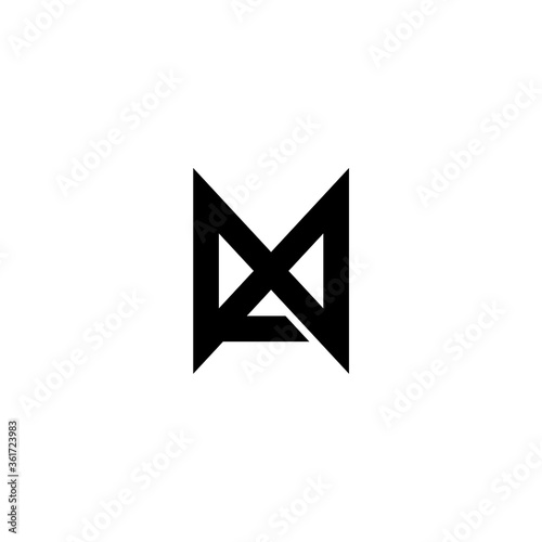 initial letter M and A, MA, AM logo, monogram line art style design template