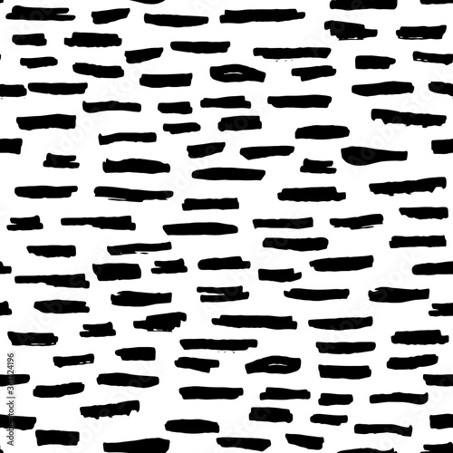 Seamless pattern black lines chalk grid design, abstract simple scandinavian style background grunge texture. trend of the season. Can be used for Gift wrap fabrics, wallpapers. Vector