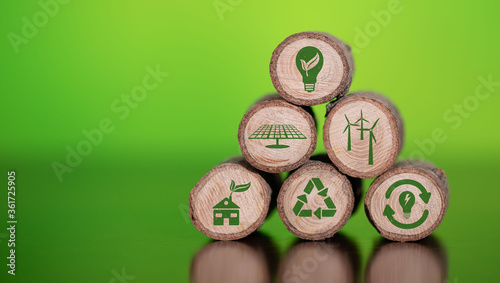 Canvas Print Concept of green energy